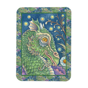 MAGNET FLEXIBLE PORTRAIT DE TÊTE DE DRAGON MÉDIÉVAL, IMAGINAIRE SI