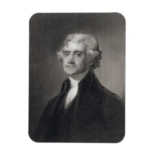 Magnet Flexible Portrait de Thomas Jefferson, gravé par le Br de