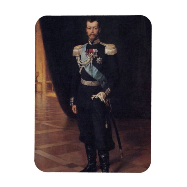 Magnet Flexible Portrait du tsar Nicholas II (par Albert Edelfeel) (Vertical)