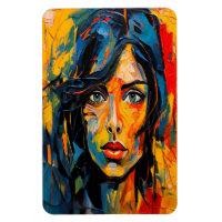 Portrait expressionniste vibrant Art Abstrait auda