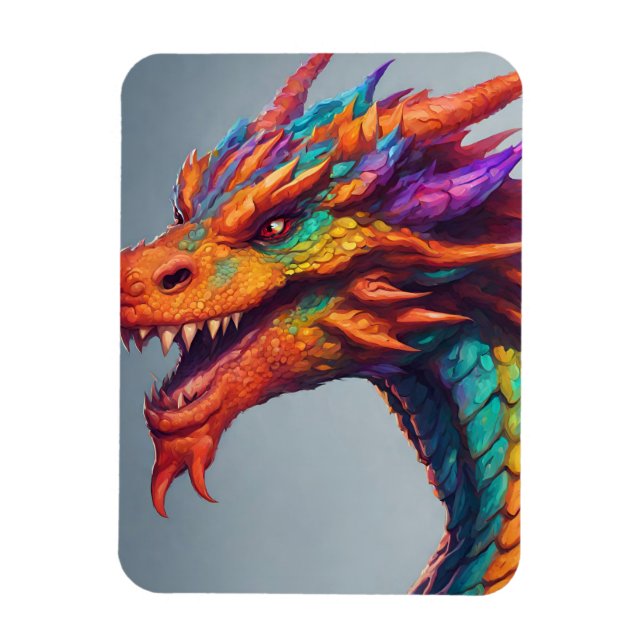 Magnet Flexible Portrait majestueux de Dragon (Vertical)