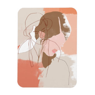 Magnet Flexible Portrait peint de femelle de découpe
