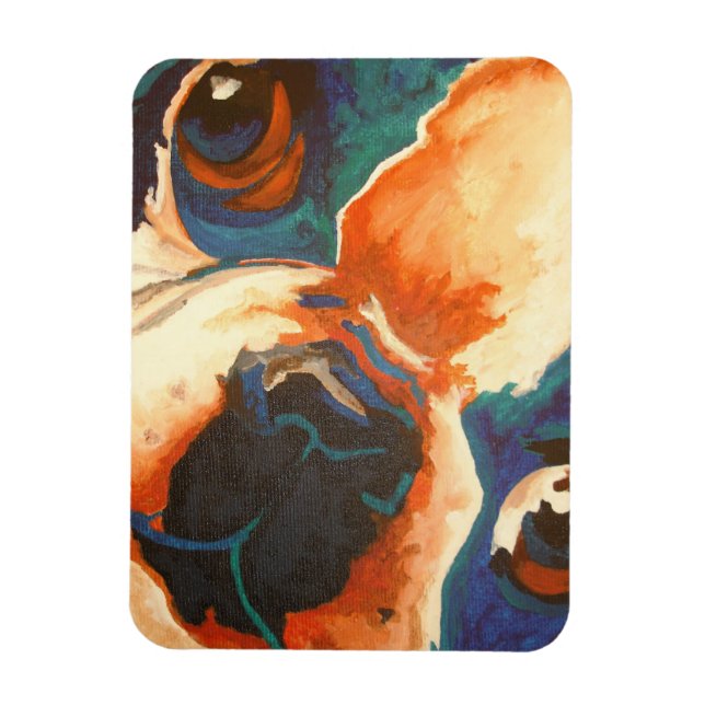Magnet Flexible Portrait pour animaux de compagnie français Bulldo (Vertical)