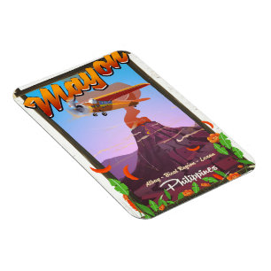Magnet Flexible Poster d'aventure Mayon Volcano philippines