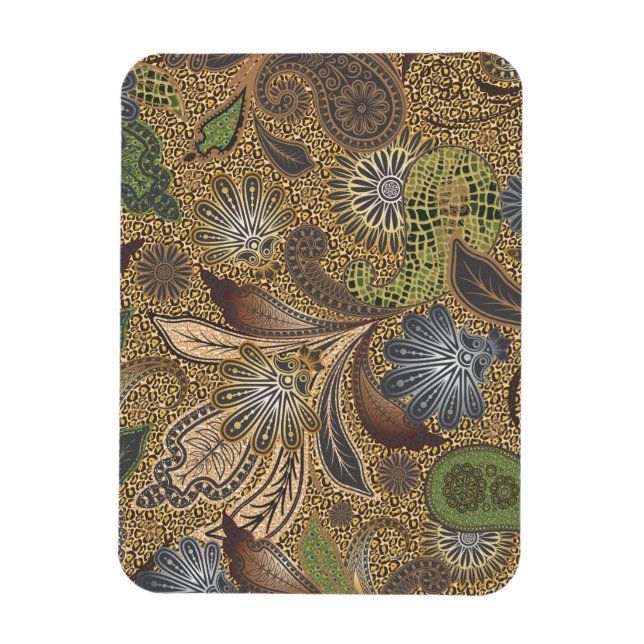 Magnet Flexible Poster de animal Paisley Motif (Vertical)