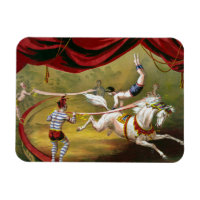 Poster De Cirque Montrant Acrobat En Cours De Cour