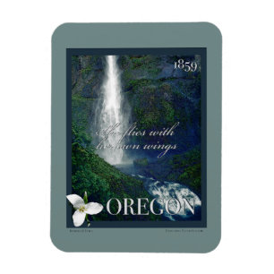 Magnet Flexible Poster de la cascade de l'Oregon