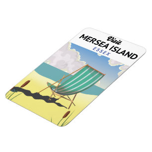 Magnet Flexible Poster de voyage de l'île de Mersia Essex