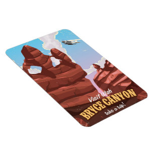 Magnet Flexible Poster de voyage vintage Bryce Canyon