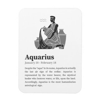 Magnet Flexible Poster du signe Aquarius Zodiac
