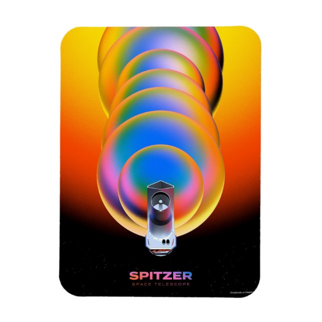 Magnet Flexible Poster du télescope Spitzer. (Vertical)