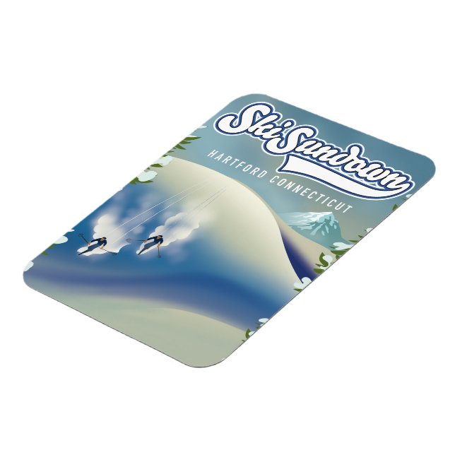 Magnet Flexible Poster ski Sundown Hartford Connecticut (Côté Gauche)