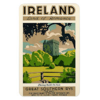 Poster Vintage voyage Irlande Blarney Castle