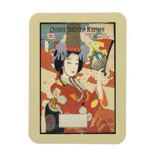 Magnet Flexible Poster Vintage voyage Osaka Japon
