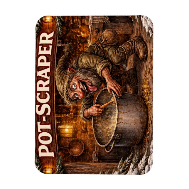 Magnet Flexible Pot Scraper Icelandic Yule Lad  (Vertical)