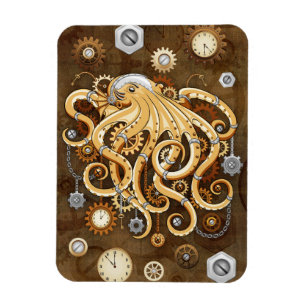 Magnet Flexible Poulpe Steampunk Rétro Fantastique Mécanique