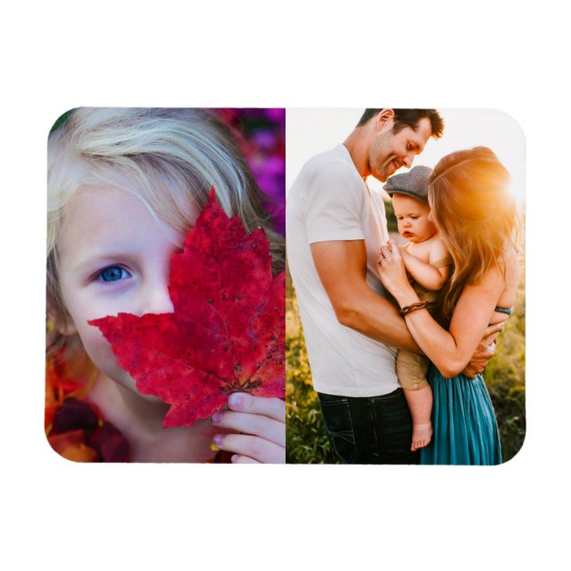 Magnet Flexible pour vos 2 photos (Horizontal)