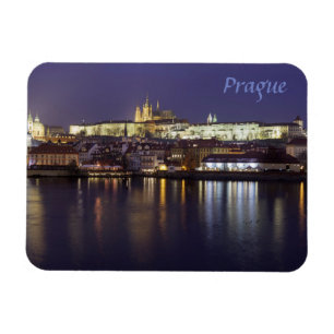 Magnet Flexible Prague River et le château vue photo souvenir