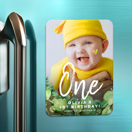 Magnet Flexible Premier 1 Elégant rustique anniversaire photo clas