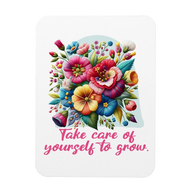 Magnet Flexible Prenez soin de vous-même pour cultiver l'inspirati (Vertical)