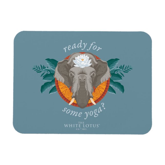 Magnet Flexible Prêt pour le Yoga ? - Le Lotus Blanc (Horizontal)