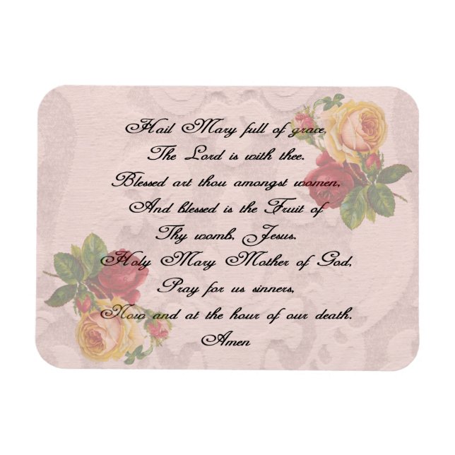 Magnet Flexible Prière de Hail Mary (Horizontal)