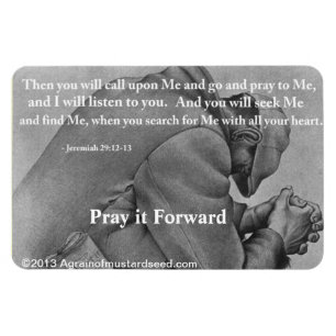 Magnet Flexible Priez pour moi Citation de la Bible