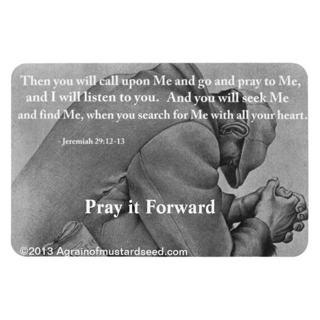 Magnet Flexible Priez pour moi Citation de la Bible (Horizontal)