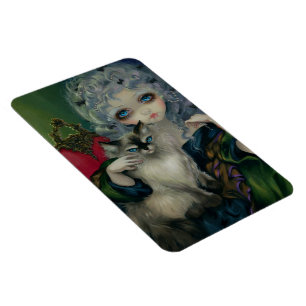 Magnet Flexible "Princesse avec un chat Ragdoll" Aimant Flex