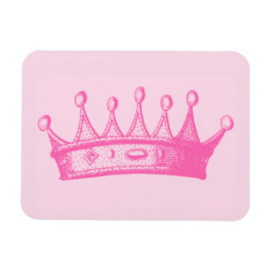Magnet Flexible Princesse magenta Crown sur l'arrière - plan rose