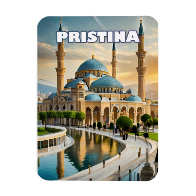 Magnet Flexible Pristina, cœur vibrant du Kosovo (Vertical)