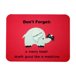 Magnet Flexible Proverbes 17:22 Un Joyeux Coeur Fait Bien...