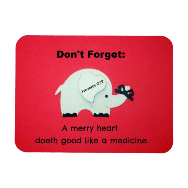 Magnet Flexible Proverbes 17:22 Un Joyeux Coeur Fait Bien... (Horizontal)