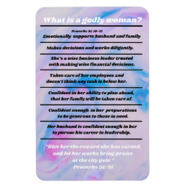 Magnet Flexible Proverbes 31:10-31 Christian Woman Résumé