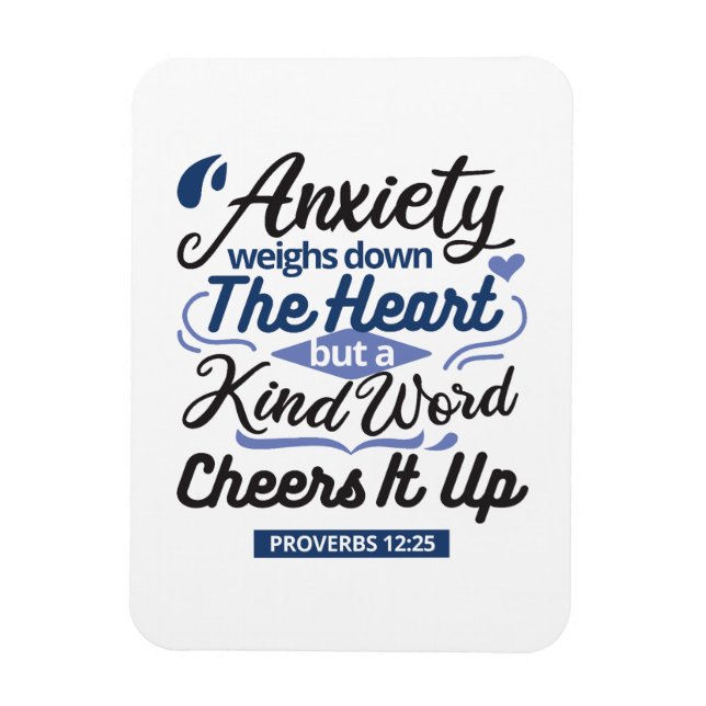 Magnet Flexible Proverbs 12:25 Bible Verse – Kind Word Art (Vertical)