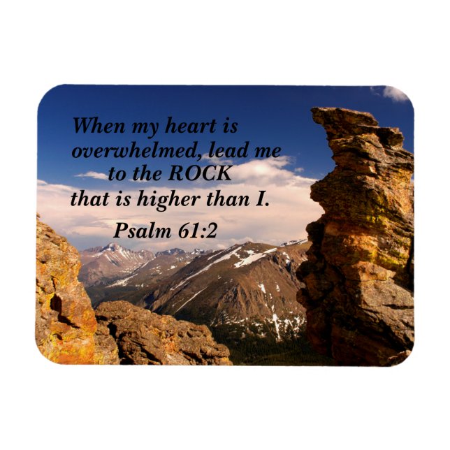 Magnet Flexible Psaume 61:2 When my heart is oflhelmed (Horizontal)