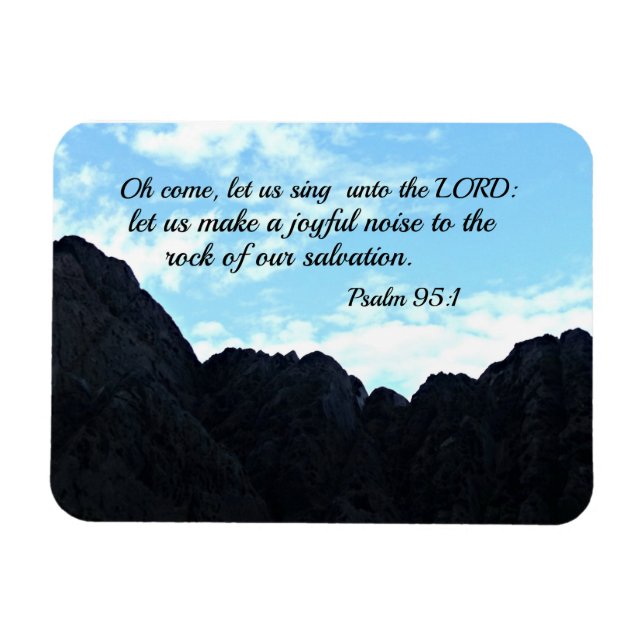 Magnet Flexible Psaume 95:1 Ô viens, chantons au Seigneur (Horizontal)