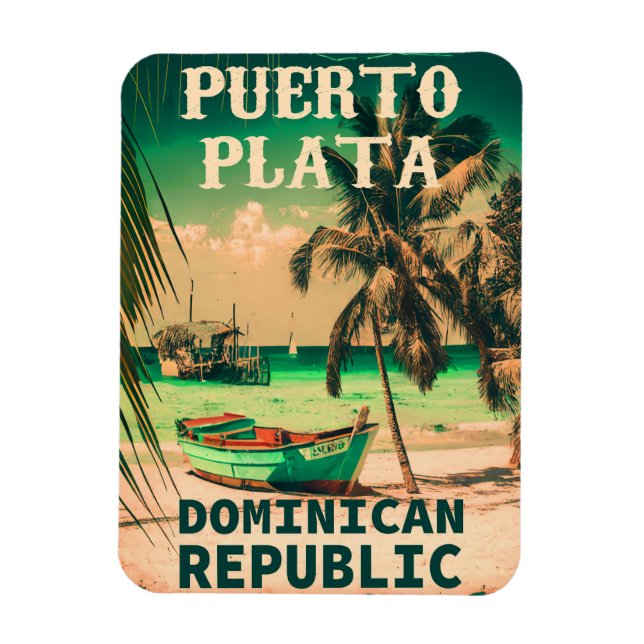 Magnet Flexible Puerto Plata République Dominicaine - Souvenir Vin (Vertical)