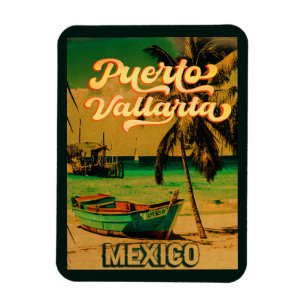 Magnet Flexible Puerto Vallarta Mexique Souvenirs Vintages 60s