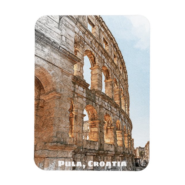 Magnet Flexible Pula Croatie City Côte Adriatique (Vertical)
