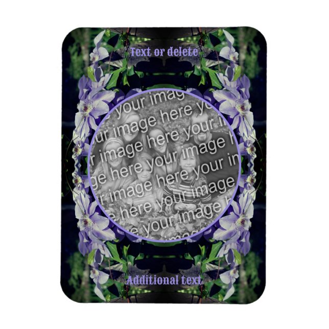 Magnet Flexible Purple Clematis Sur Le Cadre De Clôture Ajouter Vo (Vertical)