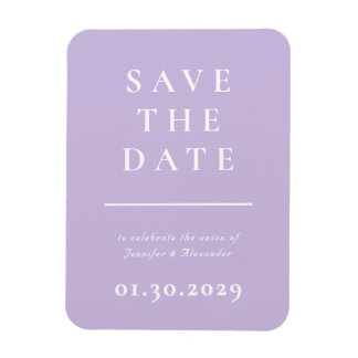 Magnet Flexible Purple Modern Enregistrer l'aimant Date