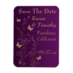 Magnet Flexible Purple, Papillon Or Floral Enregistrer L'Aimant Da