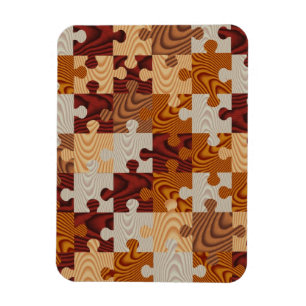 Magnet Flexible Puzzle de bois Faux