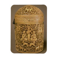 Pyx avec relief représentant les plaisirs de la co
