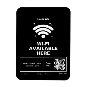 Magnet Flexible Qr Code Nom commercial Minimal wifi Détails