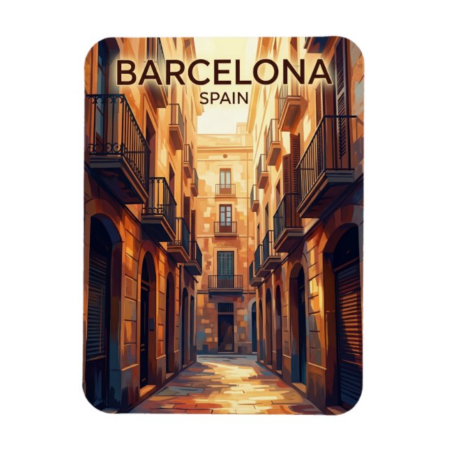 Magnet Flexible Quartier gothique Espagne (Vertical)