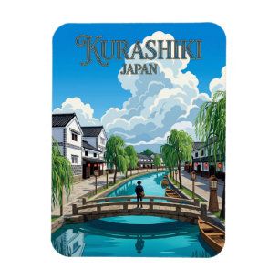 Magnet Flexible Quartier historique de Kurashiki Bikan Japon