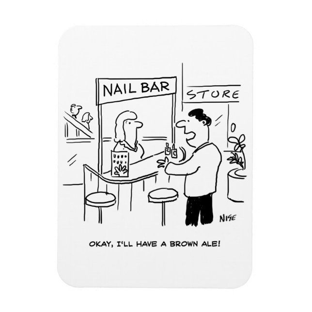 Magnet Flexible Que boire dans un Nail-Bar (Vertical)