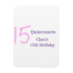 Magnet Flexible Quinceanera 15e anniversaire parties scintillant r